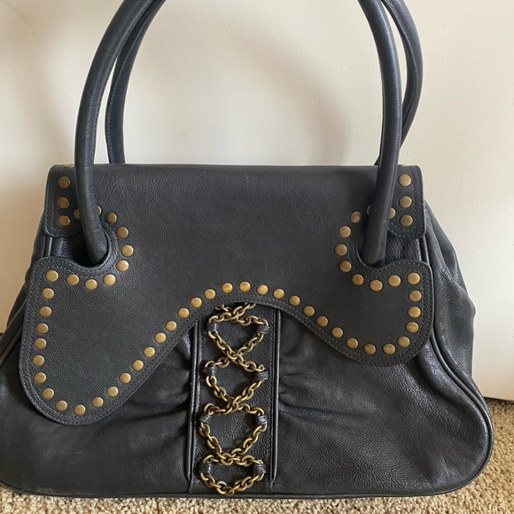 EBlack Studded BE&D Handbag - Picture 1 of 9